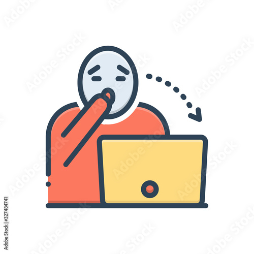 Color illustration icon for astounding 