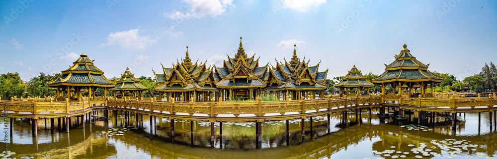 Naklejka premium Ancient City temples, Muang Boran in Bangkok Thailand