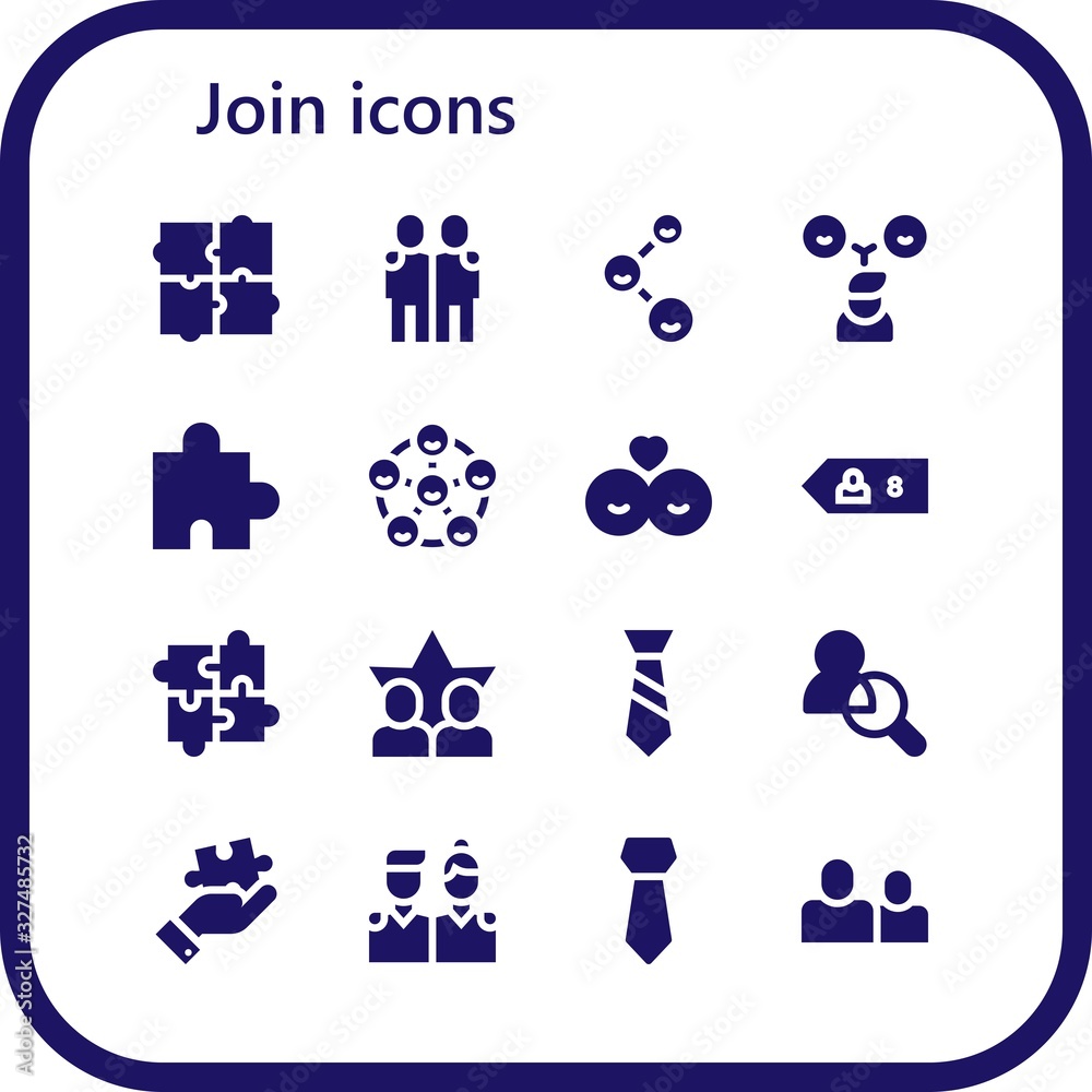 Fototapeta premium join icon set