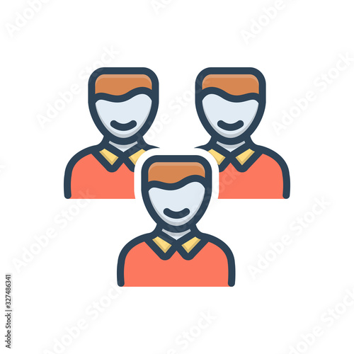 Color illustration icon for clients