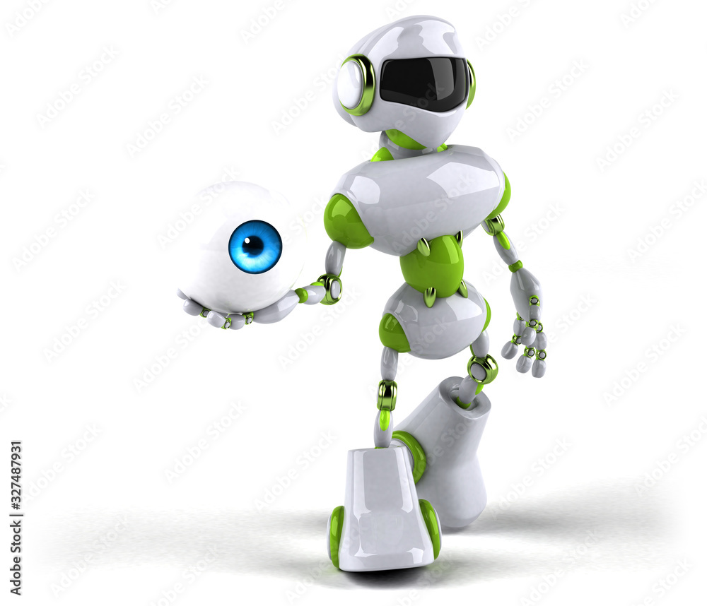 Green robot - 3D Illustration