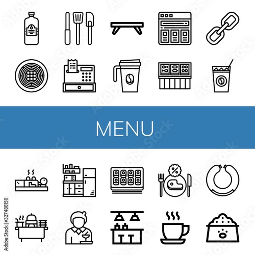 Set of menu icons