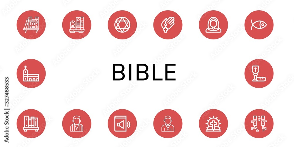 Set of bible icons Set of bible icons