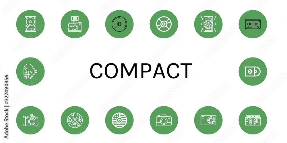 Set of compact icons Set of compact icons