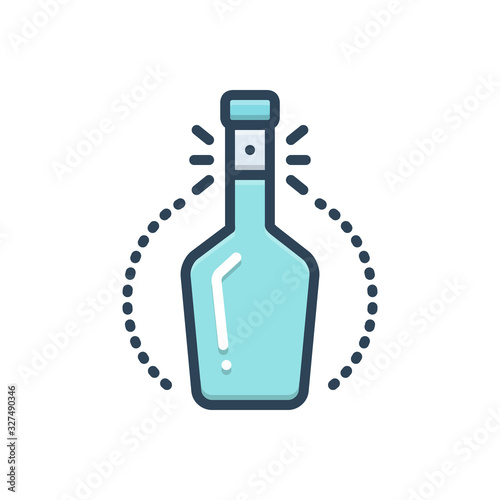 Color illustration icon for bottleneck 