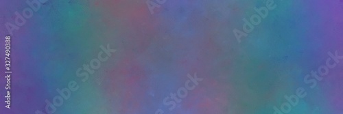 vintage abstract painted background with teal blue, dark slate blue and antique fuchsia colors and space for text or image. can be used as horizontal background graphic