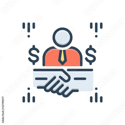 Ταπετσαρία Color illustration icon for brokerage