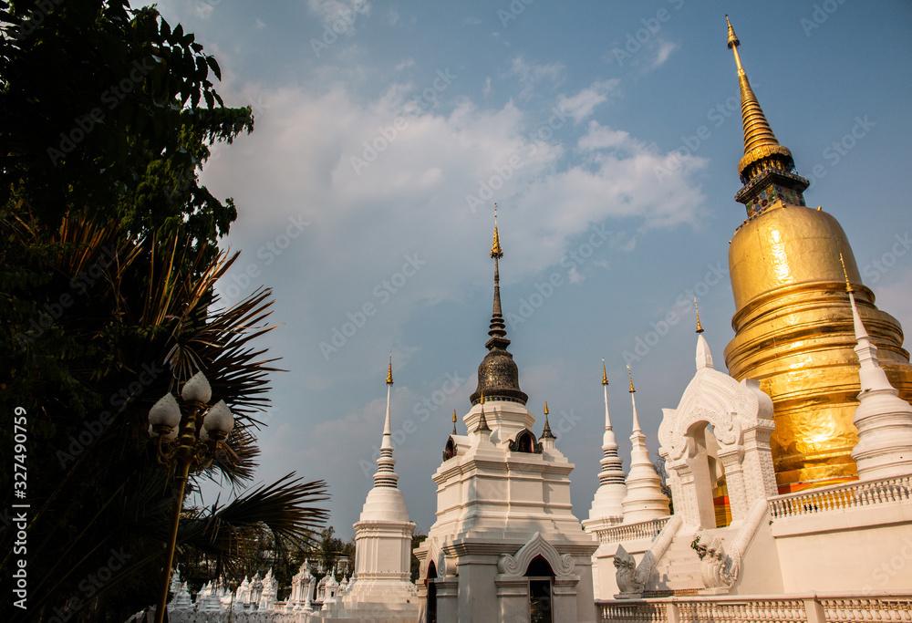 Fototapeta premium Wat Suan Dok temple, located in Chiang Mai Province, Thailand