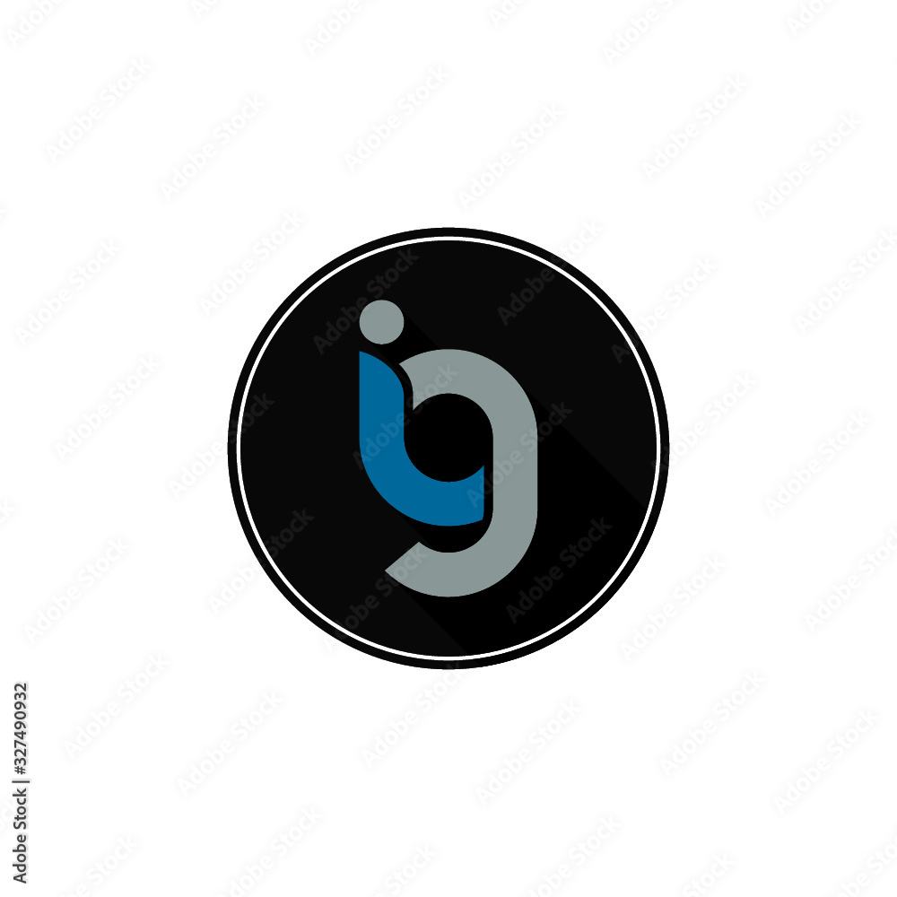 Initial Letter ig logo isolated on white background Initial Letter ig logo isolated on white background