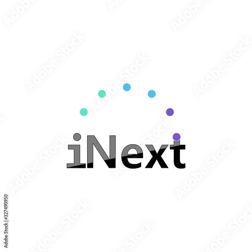 iNext icon isolated on white background photo