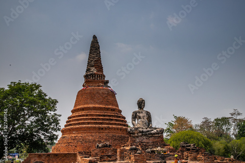 Wat Wora Chet Tha Ram  a Buddhist temple of archaeological park  Ayutthaya  Thailand