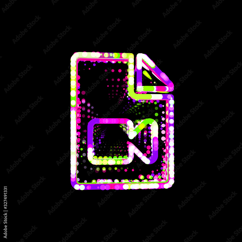 Symbol file video from multi-colored circles and stripes. UFO Green, Purple, Pink Symbol file video from multi-colored circles and stripes. UFO Green, Purple, Pink