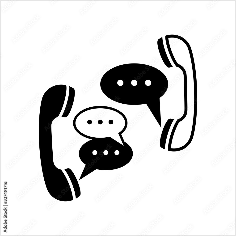 Telephone Receiver Chatting Icon Telephone Receiver Chatting Icon