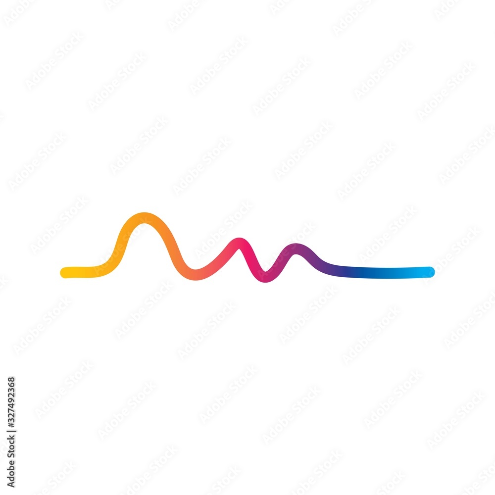 Wave line vector icon Wave line vector icon