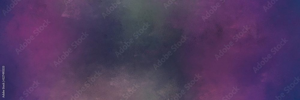 vintage abstract painted background with old mauve, very dark magenta and dim gray colors and space for text or image. can be used as horizontal header or banner orientation