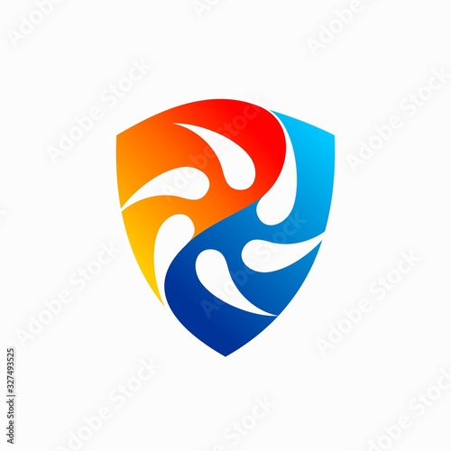 Hot and cold air with shield concept
