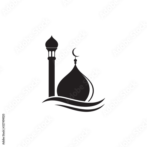 islamic mosque logo vector icon