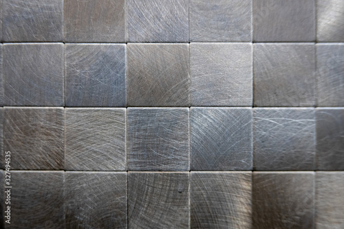 Gray ceramic mosaic on the ...