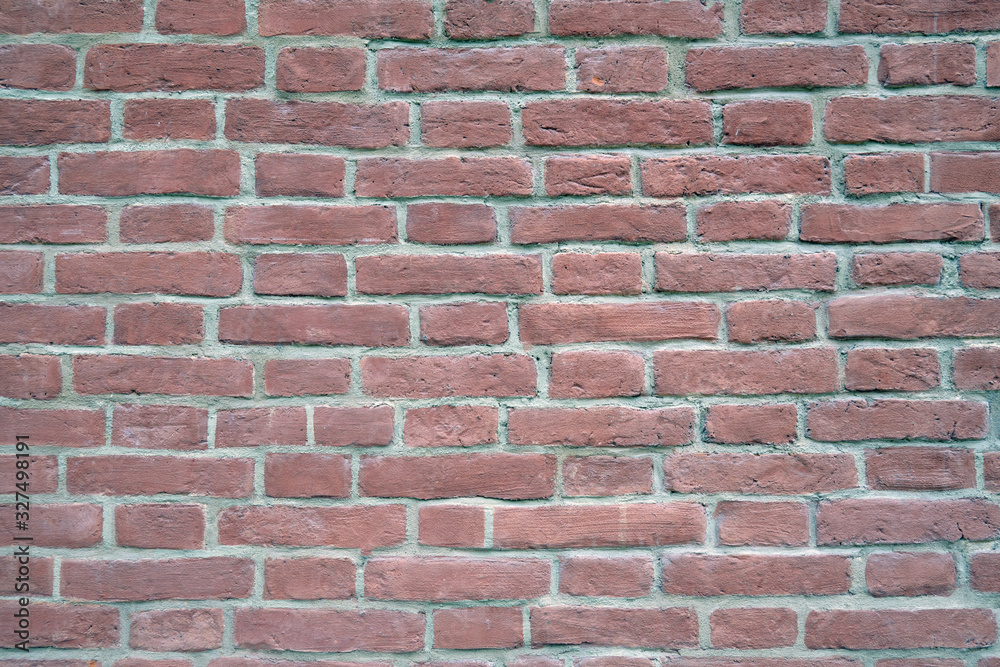 Obraz premium Background wall of old red brick, smooth surface texture