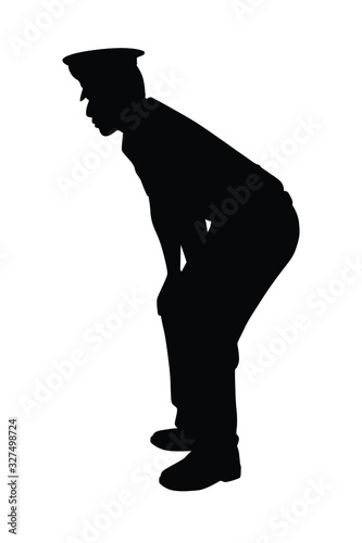 Police man silhouette