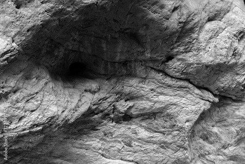 Rock mountain in Toroko National Park in Taiwan balck and white
