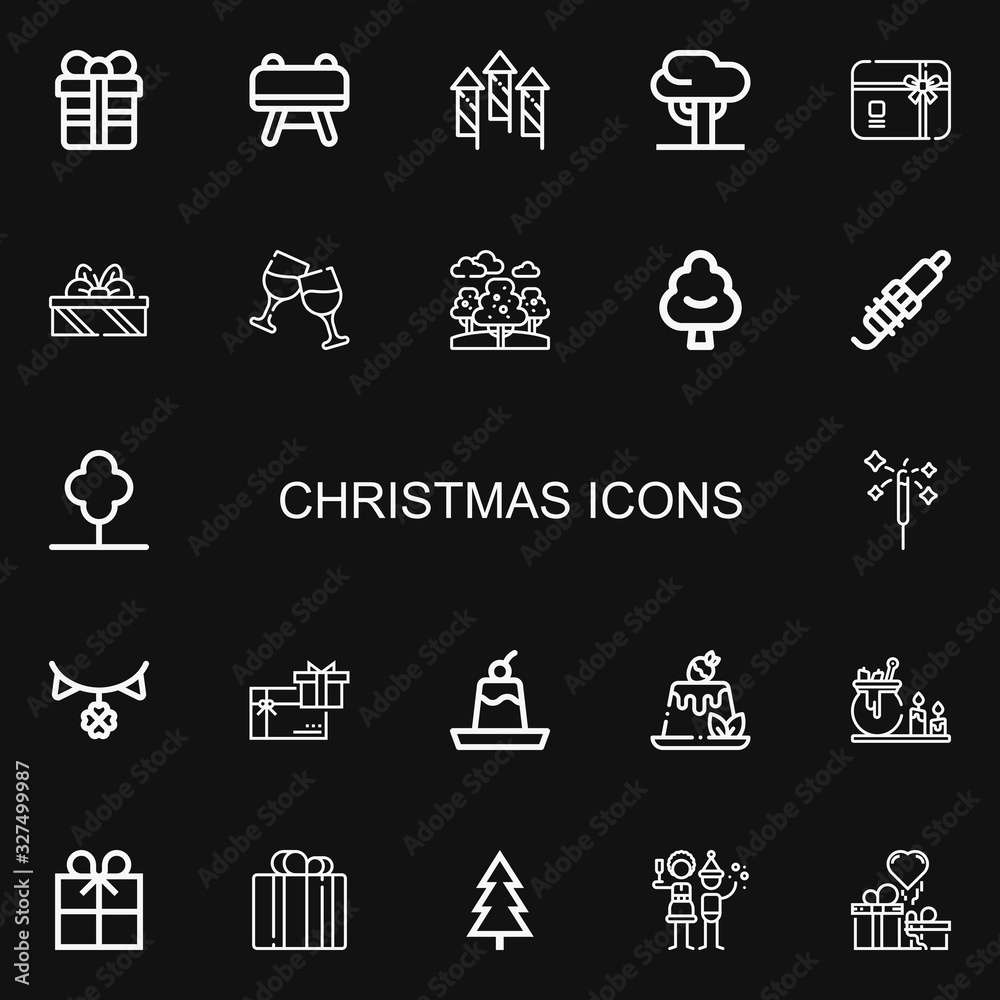 Editable 22 christmas icons for web and mobile
