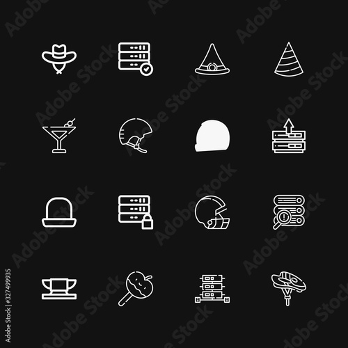 Editable 16 hard icons for web and mobile
