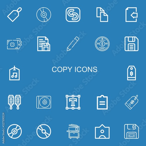 Editable 22 copy icons for web and mobile