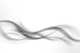 Awesome white and grey waves background. Futuristic motion lines backdrop. Business cards design.