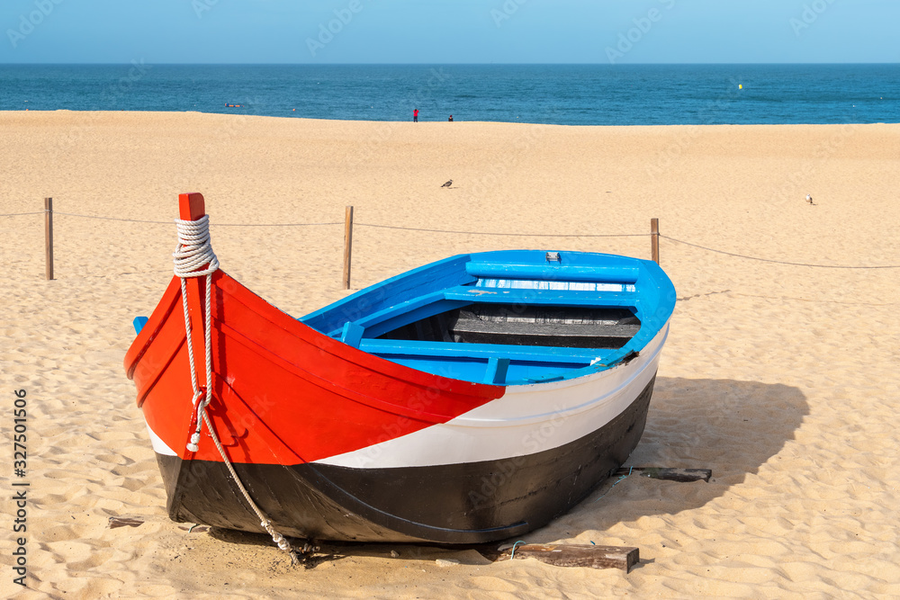Fishing boat in Nazare. Portugal Fishing boat in Nazare. Portugal