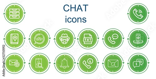 Foto Editable 14 chat icons for web and mobile