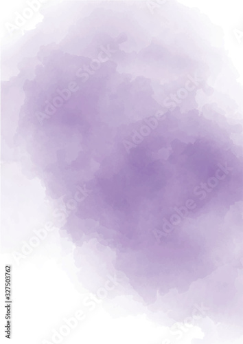 Abstract purple watercolor background. Lavender color, delicate postcard or invitation.
