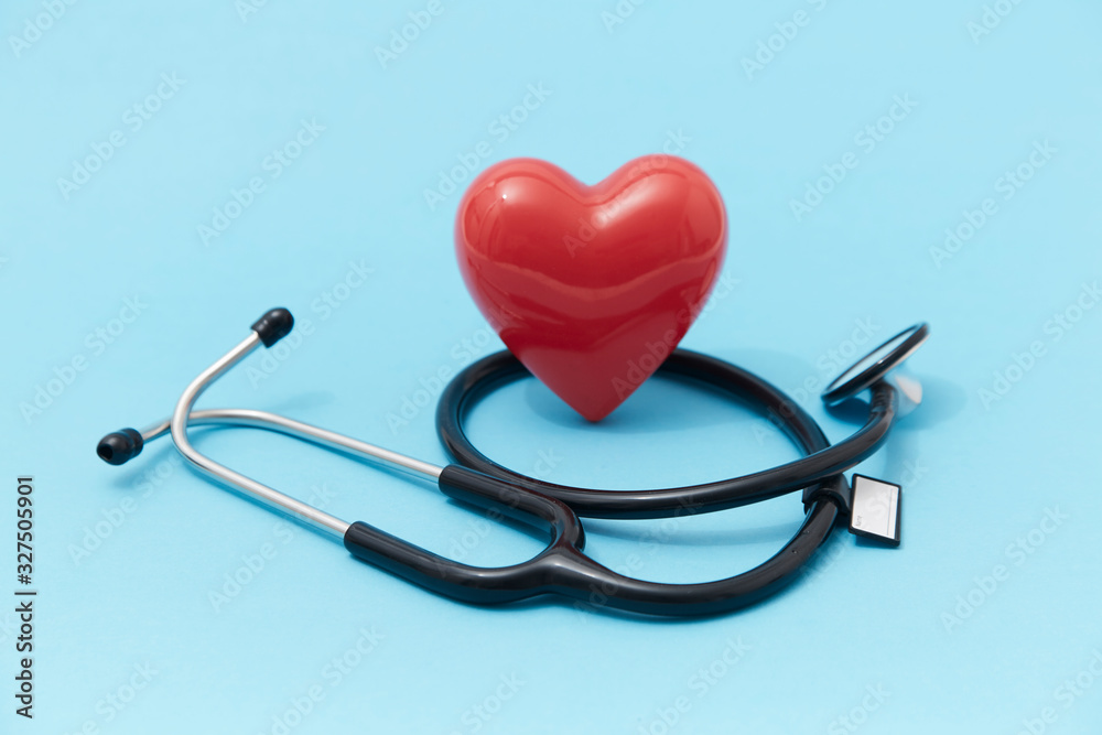Red heart and stethoscope Red heart and stethoscope