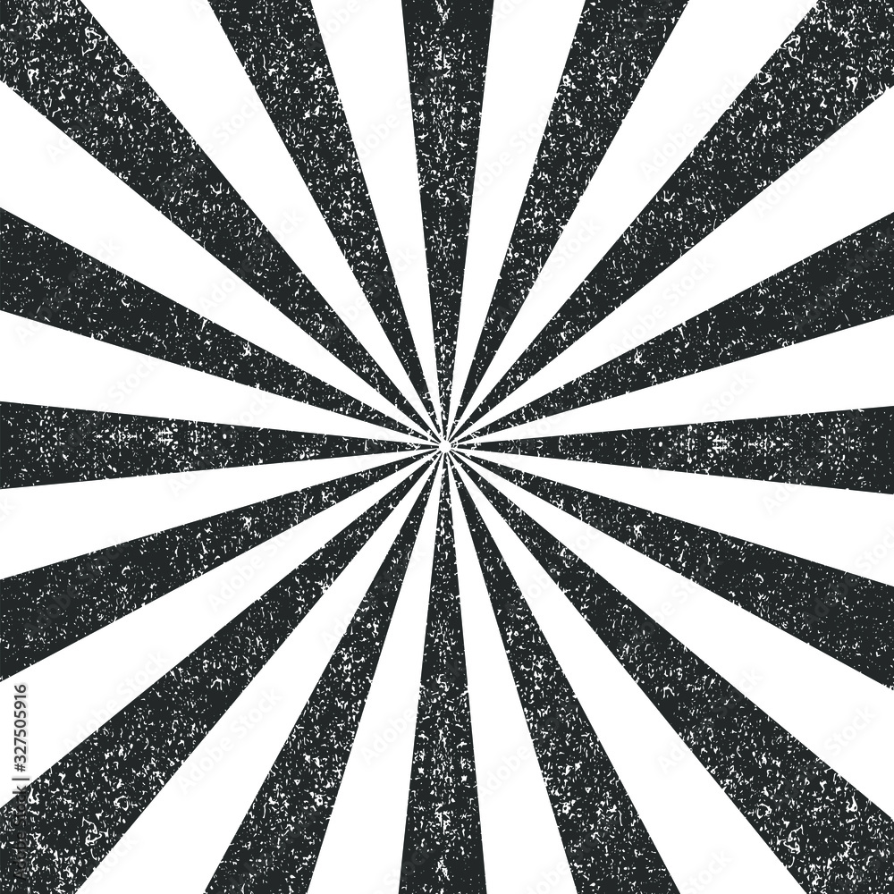 Black vintage grunge sun burst background texture. Light rays Graphic  pattern. Vector illustration image. Isolated on white background. Stock  Vector | Adobe Stock