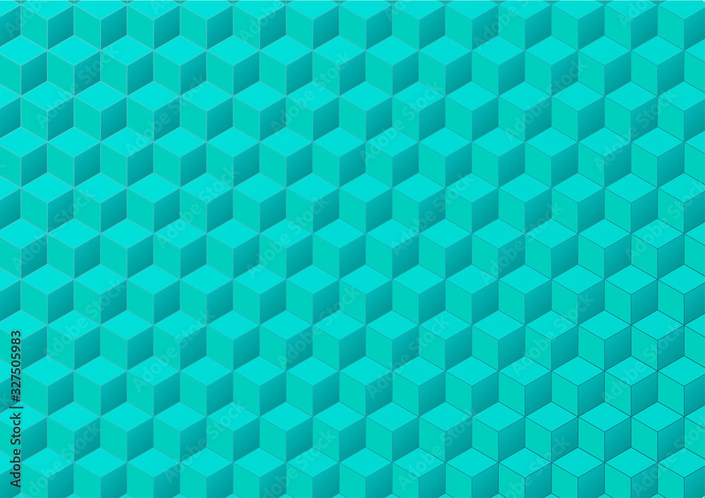 Seamless geometric pattern green isometric squares abstract background Seamless geometric pattern green isometric squares abstract background