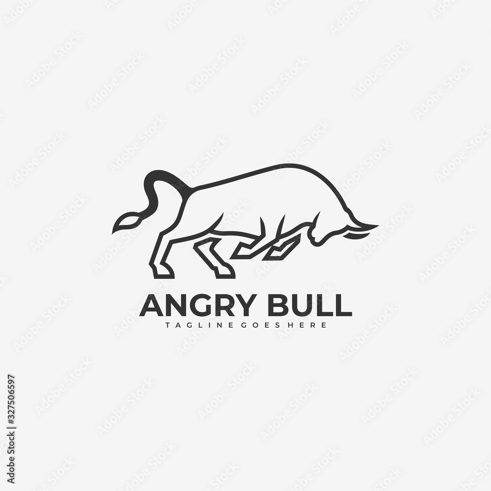 Fototapeta premium Awesome Vector Logo Illustration Bull