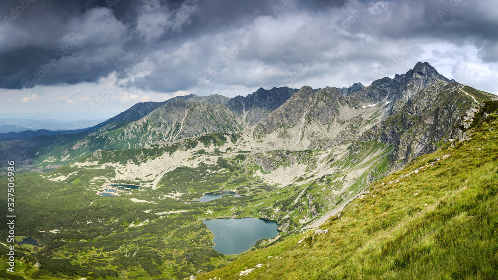 Gasienicowa Valley, view from the Kasprowy Wierch trail, Tatra Mountains, Poland