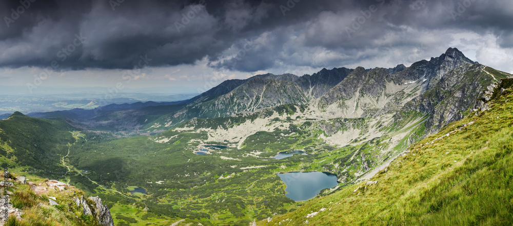 Gasienicowa Valley, view from the Kasprowy Wierch trail, Tatra Mountains, Poland