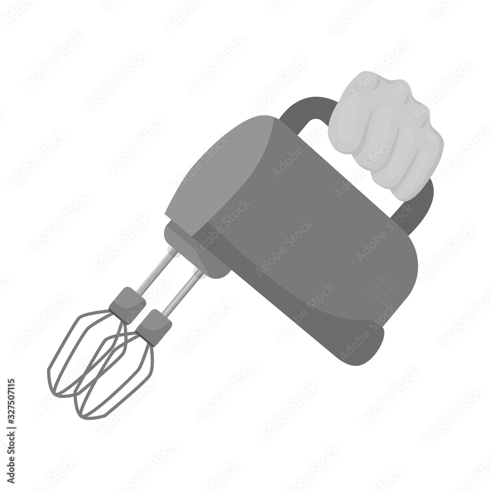 Isolated object of mixer and whisk symbol. Collection of mixer and kitchen stock symbol for web. Isolated object of mixer and whisk symbol. Collection of mixer and kitchen stock symbol for web.