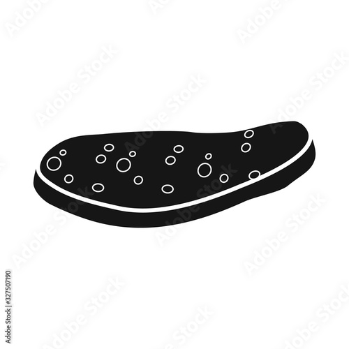 Vector illustration of cutlet and sausage sign. Graphic of cutlet and product vector icon for stock.