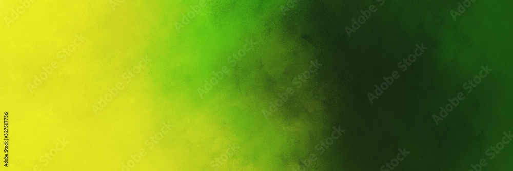 abstract painting background texture with gold and very dark green colors and space for text or image. can be used as horizontal header or banner orientation