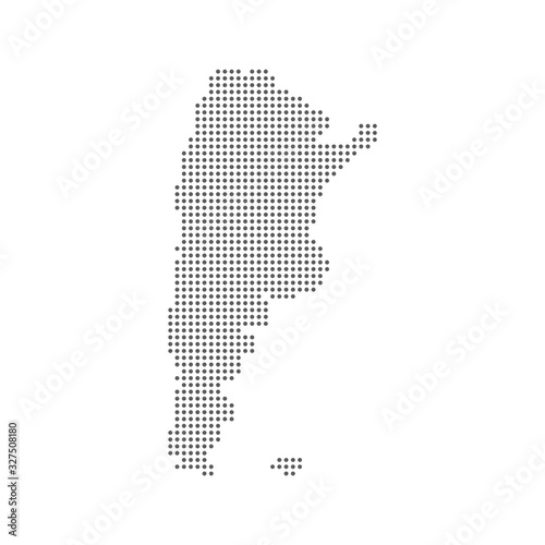 Map polka dot dotted pixel particle of Argentina