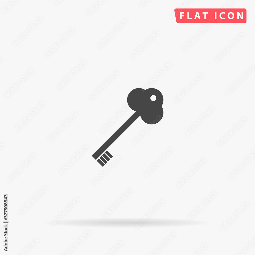 Old Key flat vector icon Old Key flat vector icon