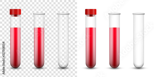 Photo Creative vector illustration test tubes, laboratory glassware isolated on transparent background