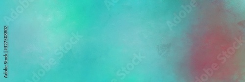 vintage abstract painted background with medium aqua marine, medium turquoise and old lavender colors and space for text or image. can be used as horizontal header or banner orientation