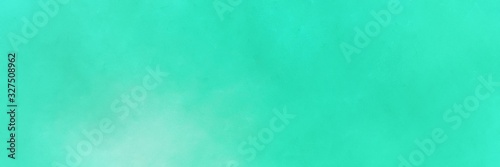 turquoise, aqua marine and medium turquoise colored vintage abstract painted background with space for text or image. can be used as horizontal header or banner orientation