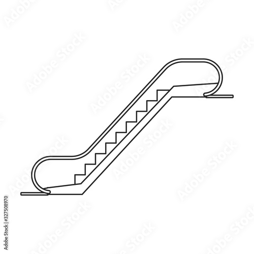 Elevator vector icon.Outline vector icon isolated on white background elevator.