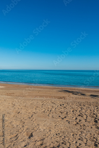 Benicassim beach a clear summer day  Castellon