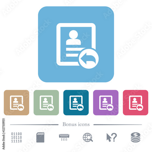 Free Download Reply contact flat icons on color rounded square backgrounds - GFXLoad