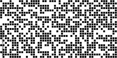 Pixel pattern. Vector seamless background. Abstrac texture design. Retro geometric illustration. Game wallpaper. Simple repeat square. Falling Pixels